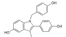 Bazedoxifene Triol Impurity; Des(1-azepanyl)ethyl Bazedoxifene ; 2-(4-Hydroxyphenyl)-1-[(4-hydroxyphenyl)methyl]-3-methyl-1H-Indol-5-ol   |   104599-10-2