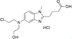 Bendamustine Impurity A ; Bendamustine Monohydroxy Impurity ;  5-[(2-Chloroethyl)(2-hydroxyethyl)amino]-1-methyl-1H-benzimidazole-2-butanoic acid  |  109882-27-1