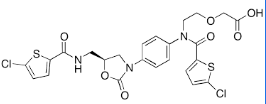 RIVAROXABAN EP IMPURITY I;(S)-2-(2-(2-Chloro-N-(4-(5-((2-chlorothiophene-5-carboxamido)methyl)-2-oxooxazolidin-3-yl)phenyl)thiophene-5-carboxamido)ethoxy)acetic acid  | 1151893-81-0