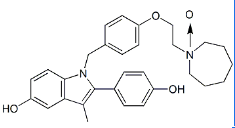 Bazedoxifene N-Oxide; 1-[[4-[2-(Hexahydro-1-oxido-1H-azepin-1-yl)ethoxy]phenyl]methyl]-2-(4-hydroxyphenyl)-3-methyl-1H-indol-5-ol   |   1174289-22-5