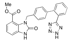 Candesartan Impurity 1 /Candesartan Methyl Ester Desethyl Analog ;Candesartan Desethyl Methyl Ester;Candesartan O-Desethyl MethylEster;2,3-Dihydro-2-oxo-3-[[2’-(2H-tetrazol-5-yl)[1,1’-biphenyl]-4-yl]methyl]-1H-benzimidazole-4-carboxylic acid methyl ester  |1203674-06-9