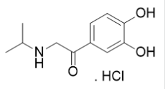 Isoproterenon ;Isoprenaline EP Impurity A ; 1-(3,4-Dihydroxyphenyl)-2-[(1-methylethyl)amino]-ethanone hydrochloride ; Ethanone, 1-(3,4-dihydroxyphenyl)-2-[(1-methylethyl)amino], hydrochloride|121-28-8 (Base) ; 16899-81-3 (HCl)