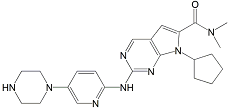 Ribociclib (Base) ; 7-Cyclopentyl-N,N-dimethyl-2-[(5-piperazin-1-ylpyridin-2-yl)amino]pyrrolo[2,3-d]pyrimidine-6-carboxamide ; 1211441-98-3