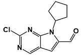 2-Chloro-7-cyclopentyl-7H-pyrrolo[2,3-d]pyrimidine-6-carbaldehyde ;1211443-55-8