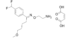 Fluvoxamine EP Impurity E ;5-methoxy–1–(4–(difluoromethyl) phenyl)–1–pentanone–O– (2-aminoethyl) oxime maleate; 2-[[[(1E)-1-[4-(Difluoromethyl)phenyl]-5-methoxypentylidene]amino]oxy]ethanamine maleate; Fluoxamine EP Impurity E