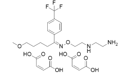 Fluvoxamine EP Impurity F; 5 -methoxy–1–[4–(trifluoro methyl) phenyl]–1–pentanone– O–[2-(2- aminoethyl amino) -ethyl] oxime dimaleate; N-[2-[[[(E)-5-Methoxy-1-[4-(trifluoromethyl)phenyl]pentylidene]amino]oxy]ethyl]etane-1,2-diamine; Fluvoxamine EP Impurity F; 5-Methoxy-1-[4-(trifluoromethyl)phenyl]- 1-pentanone O-[2-[(2-Aminoethyl)amino]ethyl]oxime;JCFVX-02 | 1217262-11-7