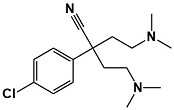Chlorpeniramine EP Impurity A; 2-(4-Chlorophenyl)-4-(dimethylamino)-2-[2-(dimethylamino)ethyl]butanenitrile; a,a-Bis[2-(dimethylamino)ethyl]-4-chlorophenylacetonitrile;1246816-57-8