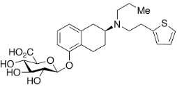 Rotigotine β-D-Glucuronide ; (S)-5,6,7,8-Tetrahydro-6-[propyl[2-(2-thienyl)ethyl]amino]-1-naphthalenyl β-D-glucopyranosiduronic acid |128464-29-9