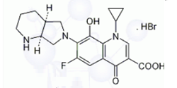 Moxifloxacin Impurity E ; Moxifloxacin Desmethyl Analog ; 1-Cyclopropyl-6-fluoro-8-hydroxy-7-[(4aS,7aS)-octahydro-6H-pyrrolo [3,4-b]pyridin-6-yl]-4-oxo-1,4-dihydroquinoline-3-carboxylic acid  |  1292904-74-5 (HBr) ; 2252446-71-0 (HCl) ; 721970-36-1 (Base) ;