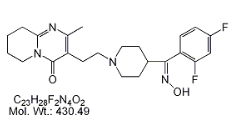 RisperidoneEP Impurity B Or Z-Oxime ;(3-[2-[4-[(Z)-(2,4-Difluorophenyl)(hydroxyimino)methyl]piperidin-1- yl]ethyl]-2-methyl-6,7,8,9-tetrahydro-4H-pyrido[1,2-a]pyrimidin-4-one) 132961-05-8 |
