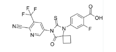(4-(7-(6-cyano-5-(trifluoromethyl)pyridin-3-yl)-8-oxo-6-thioxo-5,7-diazaspiro[3.4]octan-5-yl)-2-fluorobenzoic acid)  |1332391-04-4