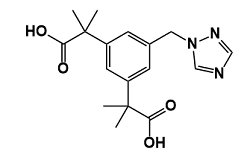 Anastrozole Diacid ; 2,2’-(5-((1H-1,2,4-Triazol-1-yl)methyl)-1,3-phenylene)bis(2-methylpropanoic acid) ;  1338800-81-9 ;