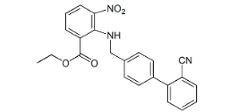 Candesartan Nitro Impurity ;Ethyl 2-[N-[(2'-Cyanobiphenyl-4-yl)methyl]amino]-3-nitrobenzoate |136285-67-1
