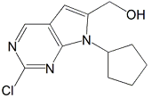 Ribociclib Chloro Hydroxymethyl Impurity ;  2-Chloro-7-cyclopentyl-7H-pyrrolo[2,3-d]pyrimidine-6-methanol ; 1374639-77-6