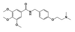 Trimethobenzamide  ; N-(4-(2-(dimethylamino)ethoxy)benzyl)-3,4,5-trimethoxybenzamide |138-56-7
