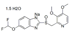 Pantoprazole Sodium ; Sodium 5-(difluoromethoxy)-2-[(RS)-[(3,4-dimethoxypyridin-2-yl)methyl]sulfinyl]benzimidazol-1-ide  |  138786-67-1