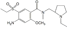 Amisulpride EP Impurity H ;N-Methyl Amisulpride ;  4-Amino-N-[[(2RS)-1-ethylpyrrolidin-2-yl]methyl]-5-(ethylsulfonyl)-2-methoxy-N-methylbenzamide  |  1391054-22-0