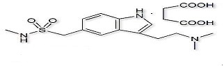 Sumatriptan Succinate ;1-[3-(2-Dimethylaminoethyl)-1H-indol-5-yl]-N-methyl-methanesulfonamide succinate  |  103628-48-4