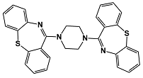 Quetiapine EP Impurity D ; Quetiapine Dimer Impurity ; Quetiapine Bis(dibenzothiazepinyl) piperazine Impurity (USP) ; 1,4-bis(Dibenzo[b,f][1,4]thiazepine-11-yl)piperazine ; 11,11'-(1,4-Piperazinediyl)-bis-dibenzo[b,f][1,4]thiazepine | 945668-94-0