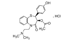 Diltiazem EP Impurity C ; O-Desmethyl Diltiazem HCl ; (2S,3S)-5-[2-(Dimethylamino)ethyl]-2-(4-hydroxyphenyl)-4-oxo-2,3,4,5-tetrahydro-1,5-benzothiazepin-3-yl acetate HCl | 142926-07-6 