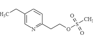 2-(5-Ethylpyridin-2-yl)ethyl Methanesulfonate ;Pioglitazone Process impurity 2;2-Pyridineethanol, 5-ethyl-, 2-methanesulfonate  |144809-26-7