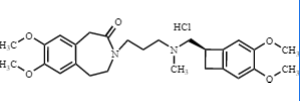 Ivabradine Hydrochloride (R-Isomer)  ;Ivabradine HCl R-Isomer ;Ivabradine Enantiomer HCl;(R)-3-[3-[[(3,4-Dimethoxybicyclo[4.2.0]octa-1,3,5-trien-7-yl)methyl]methylamino] propyl]-1,3,4,5-tetrahydro-7,8-dimethoxy-2H-3-benzazepin-2-one hydrochloride  |148849-68-7