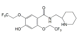 Flecainide EP Impurity C ; 4-Hydroxy Flecainide ;  (RS)-4-Hydroxy-N-(piperidin-2-ylmethyl)-2,5-bis(2,2,2-trifluoroethoxy)benzamide ;152171-74-9