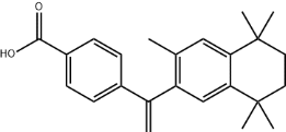 Bexarotene ; 4-[1-(5,6,7,8-Tetrahydro-3,5,5,8,8-pentamethyl-2-naphthalenyl)ethenyl)benzoic acid ; 153559-49-0