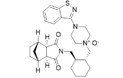 Lurasidone Piperazine N-Oxide ;(1S,2R,6S,7R)-4-[[(1R,2R)-2-[[4-(1,2-benzothiazol-3-yl)-1-oxidopiperazin-1-ium-1-yl]methyl]cyclohexyl]methyl]-4-azatricyclo[5.2.1.02,6]decane-3,5-dione; 4-(Benzo[d]isothiazol-3-yl)-1-(((1R,2R)-2-(((3aR,4S,7R,7aS)-1,3-dioxohexahydro-1H-4,7-methanoisoindol-2(3H)-yl)methyl)cyclohexyl)methyl)piperazine 1-oxide |574569-32-6