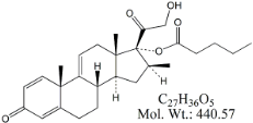 Betamethasone Valerate EP Impurity F ; Betamethasone Valerate δ-9(11) ;21-Hydroxy-16β-methyl-3,20-dioxopregna-1,4,9(11)-trien-17-yl pentanoate   |   16125-28-3
