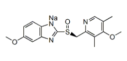 Esomeprazole Sodium;6-Methoxy-2-[(S)-[(4-methoxy-3,5-dimethyl-2-pyridinyl)methyl]sulfinyl]-1H-benzimidazole sodium salt |161796-78-7