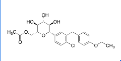 MonoAcetyl Dapagliflozin ;((2R,3S,4R,5R,6S)-6-(4-Chloro-3-(4-ethoxybenzyl)phenyl)-3,4,5-trihydroxytetrahydro-2H-pyran-2-yl)methyl Acetate ; Dapagliflozin Impurity-S2D(Mono acetylated) |1632287-34-3
