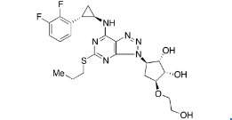 2,3-difluoro Ticagrelor ; (1S,2S,3R,5S)-3-[7-[[(1R,2S)-2-(2,3-difluorophenyl)cyclopropyl]amino]-5-(propylthio)-3H-1,2,3-triazolo[4,5-d]pyrimidin-3-yl]-5-(2-hydroxyethoxy)-1,2-cyclopentanediol  | 1643378-48-6