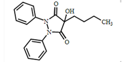 Phenylbutazone EP Impurity B ; Phenylbutazone 4-Hydroxy ;  4-Butyl-4-hydroxy-1,2-diphenylpyrazolidine-3,5-dione |  16860-43-8