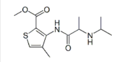 Articaine EP Impurity E ;Articaine USP RC E ; Isopropyl Articaine ; Methyl 4-methyl-3-[[(2RS)-2-[(1-methylethyl)amino]propanoyl]amino]thiophene-2-carboxylate | 1796888-45-3