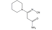 Minoxidil BP Impurity C; 3-(Cyanoimino)-3-(piperidin-1-yl)propanamide | 1798387-81-1