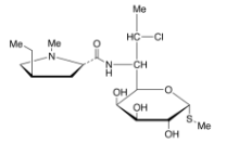 Clindamycin B (HCl) ;Methyl 7-chloro-6,7,8-trideoxy-6-[[[(2S,4R)-4-ethyl-1-methylpyrrolidin-2-yl]carbonyl]amino]-1-thio-L-threo-α-D-galacto-octopyranoside HCl ;  | 18323-43-8 (Base)