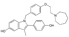 Bazedoxifene; 1-[[4-[2-(Hexahydro-1H-azepin-1-yl)ethoxy]phenyl]methyl]-2-(4-hydroxyphenyl)-3-methyl-1H-indol-5-ol   |   198481-32-2