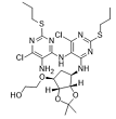 Ticagrelor TIC-2A(YPD) ; 2-(((3aR,4S,6R,6aS)-6-((5-((5-amino-6-chloro-2-(propylthio)pyrimidin-4-yl)amino )-6-chloro-2-(propylthio )pyrimidin-4-yl)amino)-2,2-dimethyltetrahydro-3aH-cyclopenta[d] [1,3]dioxol-4-yl)oxy)ethanol