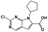 2-Chloro-7-cyclopentyl-7H-pyrrolo[2,3-d]pyrimidine-6-carboxylic acid;  1211443-58-1