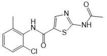 2-acetamido-N-(2-chloro-6-methylphenyl)thiazole-5-carboxamide; 2518438-16-7