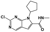 2-chloro-7-cyclopentyl-N-methyl-7H-pyrrolo[2,3-d]pyrimidine-6-carboxamide; 1211444-14-2