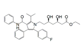 Atorvastatin Ethyl Ester ;  (3R,5R)-7-[3-(Phenylcarbamoyl)-5-(4-fluorophenyl)-2-isopropyl-4-phenyl-1H-pyrrol-1-yl]-3,5-dihydroxyheptanoic acid ethyl ester  |  1146977-93-6