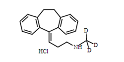 Nortriptyline-d3 HCl (Amitriptyline EP Impurity C-d3 HCl) ; 3-(10,11-Dihydro-5H-dibenzo[a,d][7]annulen-5-ylidene)-N-(methyl-d3)propan-1-amine, hydrochloride | 203784-52-5