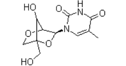 LNA-T ;1-[2,5-Anhydro-4-C-(hydroxymethyl)-alpha-L-lyxofuranosyl]-5-methyl-2,4(1H,3H)-pyrimidinedione | 206055-67-6