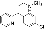 Chlorpheniramine EP Impurity C; Monodesmethylchlorpheniramine; γ-(4-Chlorophenyl)-N-methyl-2-pyridinepropanamine; 20619-12-9