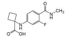 1-((3-fluoro-4-(methylcarbamoyl)phenyl)amino)cyclobutane-1-carboxylic acid|2227589-22-0