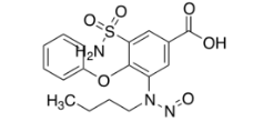 N-Nitroso Bumetanide Impurity;3-(Butyl(nitroso)amino)-4-phenoxy-5-sulfamoylbenzoic Acid ; | 2490432-02-3