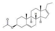 Abiraterone Impurity 1 ; (3S,8R,9S,10R,13S,14S)-17-Ethyl-10,13-dimethyl-2,3,4,7,8,9,10,11,12,13,14,15-dodecahydro-1H-cyclopenta[a]phenanthren-3-yl acetate  |  2118-32-3