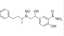 N-Nitroso-Labetalol  ; 2-hydroxy-5-(1-hydroxy-2-(nitroso(4-phenylbutan-2-yl)amino)ethyl)benzamide |  2820170-74-7